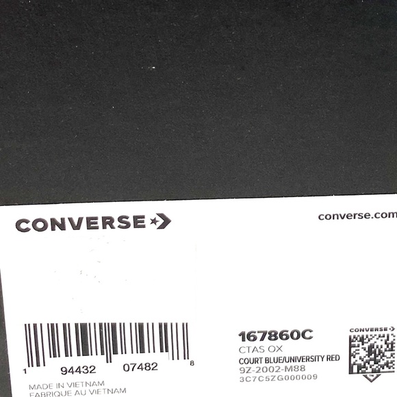 Converse Chuck Taylor Sneakers Women's AS Low Top Court Blue Canvas Size 167860C - Picture 9 of 10